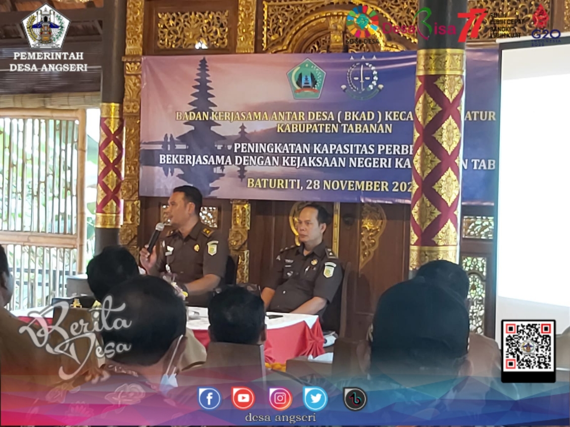 Peningkatan Kapasitas Perbekel, BPD, Sekdes, dan Kaur Keuangan dengan Kejaksaan Negeri Tabanan